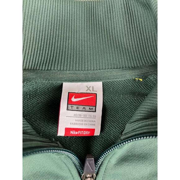 Youth XL Nike Team Fit Dry Oregon Ducks Zip Jacket Green Yellow - Picture 3 of 6